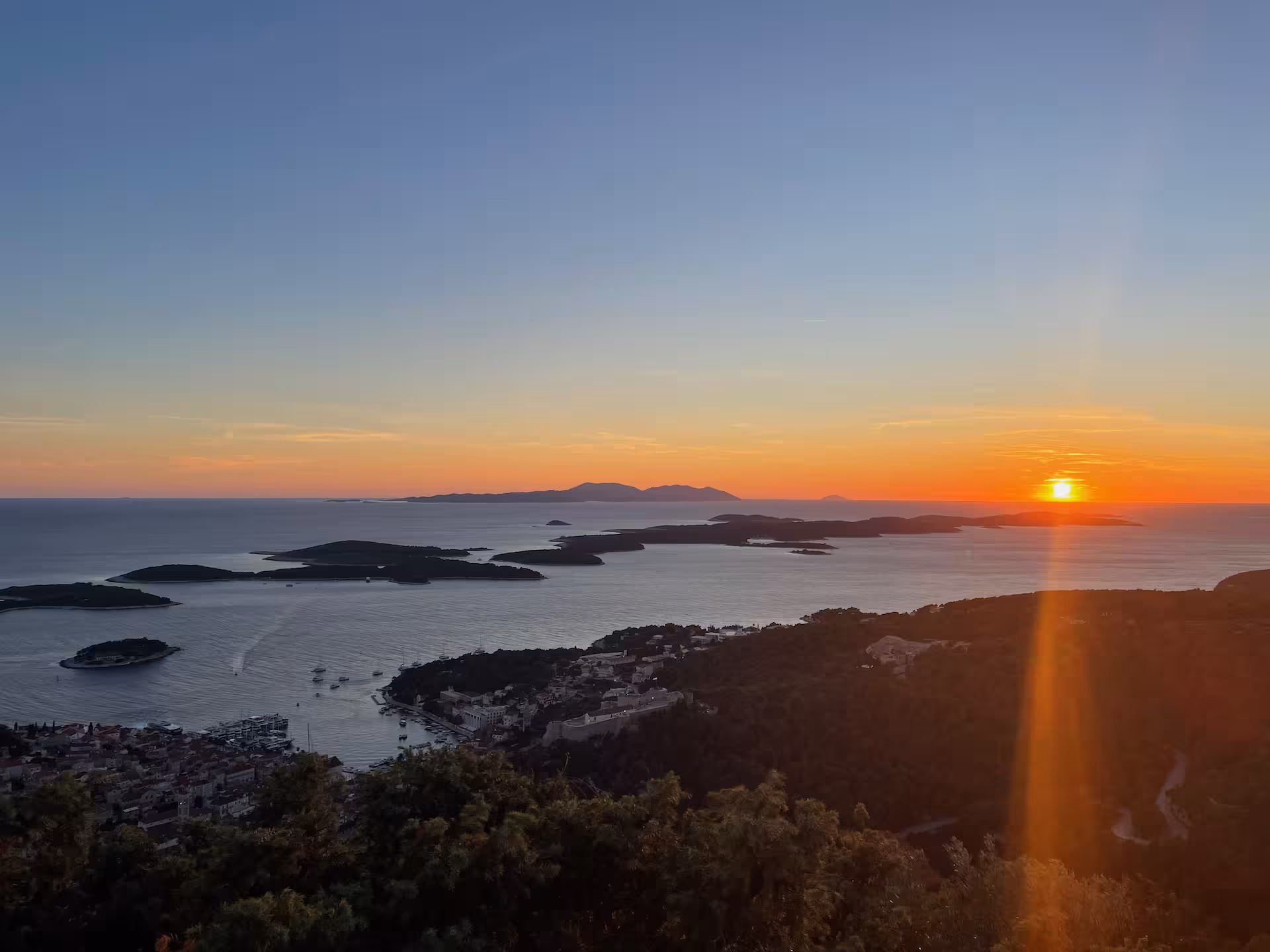 Sunset over the pakleni islands taken from hvar
